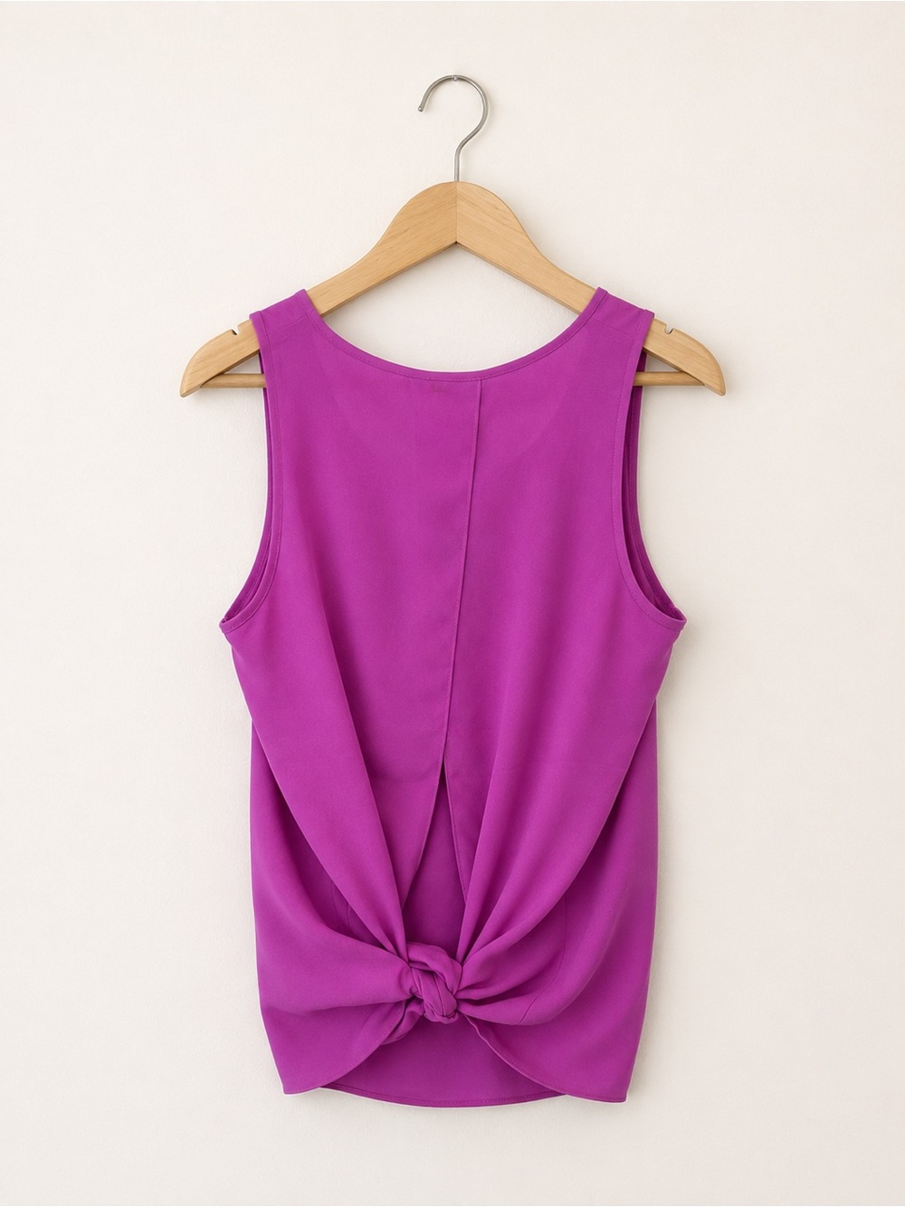 NWT Express Purple Twist Knot Open Back Sleeveless Blouse Top Medium
